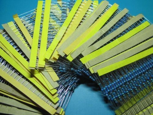 640pcs 64 value 1r - 10mr 1/4w  metal film resistors assortment kit s007 for sale