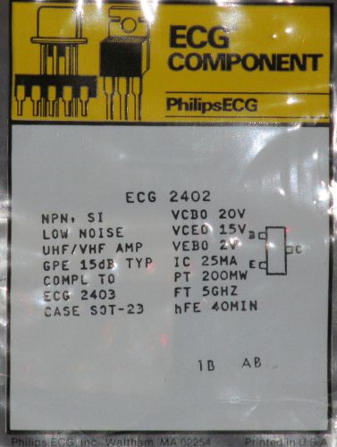 ECG2402 NTE2402 equiv --- QTY:2