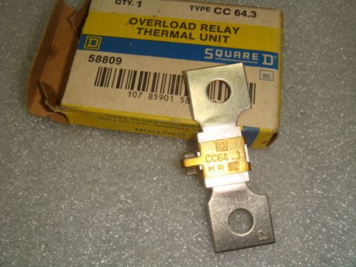 New lot of 3 square d overload relay thermal units, cc 64.3, new in factory box for sale