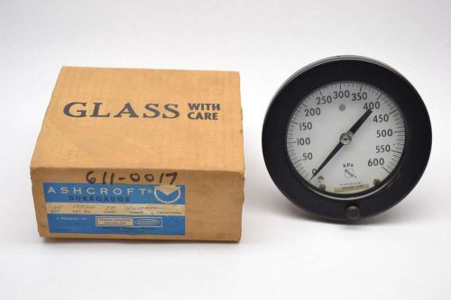 Ashcroft 45-1377a duragauge 0-600kpa 4-1/2 in 1/4 in npt pressure gauge b434543 for sale