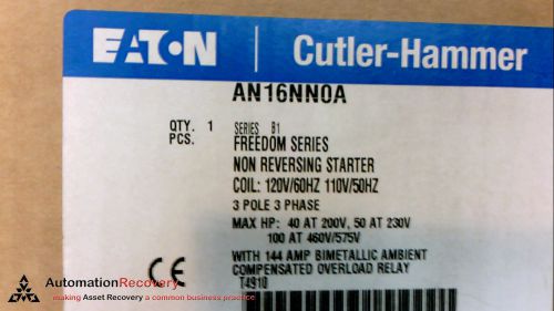 CUTLER-HAMMER AN16NN0A SERIES B1 CIRCUIT BREAKER 3 POLE 3 PHASE, NEW