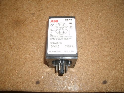 ABB TDR4A33 TIME DELAY RELAY 120VAC 2208lf