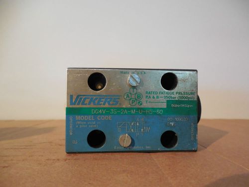 VICKERS DG4V-3S-2A-M-U-H5-60 REV. HYDRAULIC DIRECTIONAL CONTROL VALVE SOLENOID