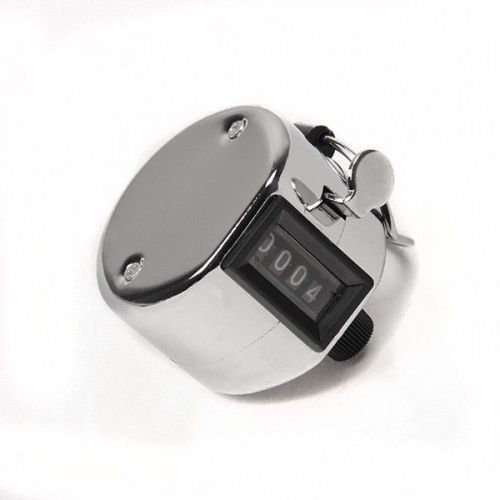 Compact design Digital Chrome Hand held Clicker Counter 4 Digit Clicker Golf