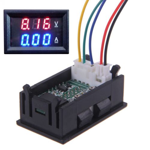 Hot new red + blue led 100v 100a dc car digital ammeter voltmeter amp volt meter for sale