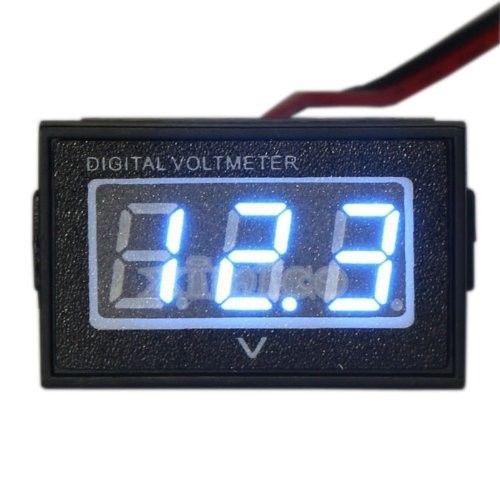 Waterproof  Battery Meter 3.0-30V DC Auto Gauge Digital Voltmeter  Blue LED