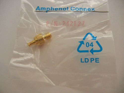 AMPHENOL 242127 RF ADAPTER MCX PLUG M TO SMA JACK F  647