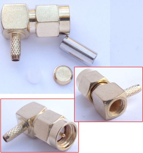 3 PCS SMA male PLUG right angle crimp RG179 RG316 RG174