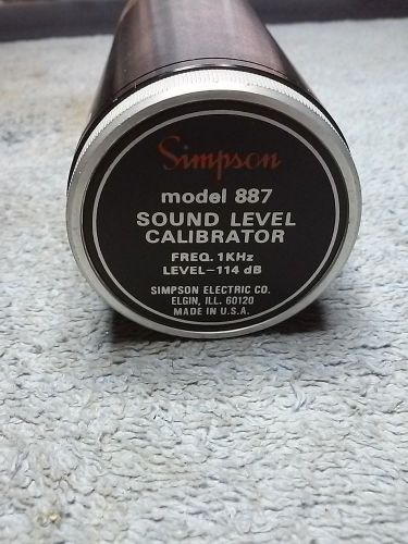 SIMPSON MODEL 887 SOUND LEVEL CALIBRATOR 114 DB 1KHZ OUTPUT WORKS PERFECT