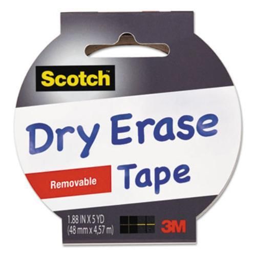 3m 1905rdewht dry erase tape, 1.88&#034; x 5 yds, white for sale