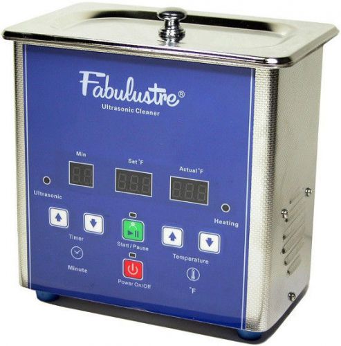 New grobet fabulustre 1.5 pint heated stainless steel ultrasonic cleaner for sale
