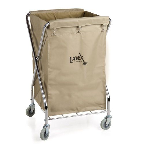 Lavex Lodging 10 Bushel Metal X-Frame Folding Laundry Cart