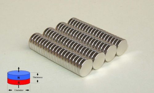 50 pcs of  Neodymium Disc Magnets 3/8&#034;dia x 1/16&#034;