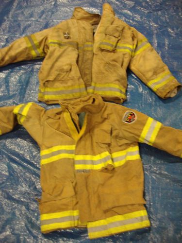 LOT OF 2 FIRE JACKETS COATS FIRE-DEX 36X32 SECURITEX S20HEY 50 TURNOUT GEAR #7