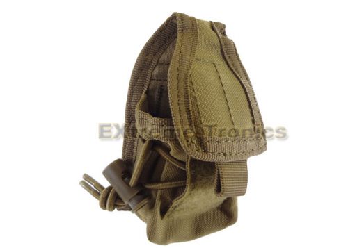 CONDOR Coyote TAN MOLLE MA56 Belt Carabiner HHR Radio Holster Pouch L/R Antenna