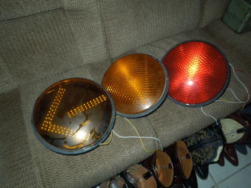 lot Dialight 12&#034; dia 120 Volt ASST LED TRAFFIC LIGHT 12&#034; COMPLETE WORKS NICE