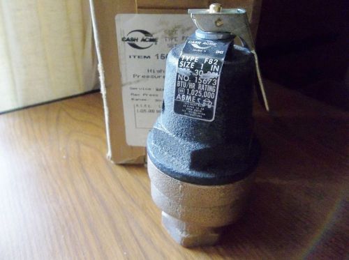 Cash Acme Pressure Relief Valve 1 1/4&#034;  F82 16174-0030 FREE PRIORITY MAIL boiler