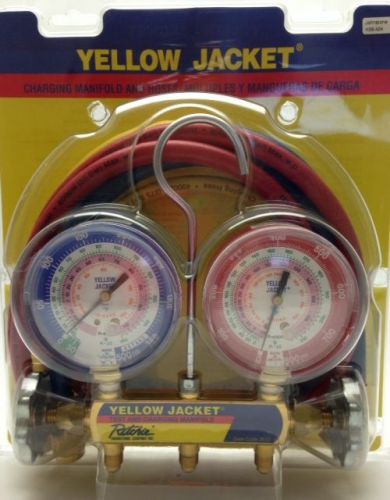 Richie YELLOW JACKET 42004 Testing and Charging Manifold &amp; Hoses -NIB