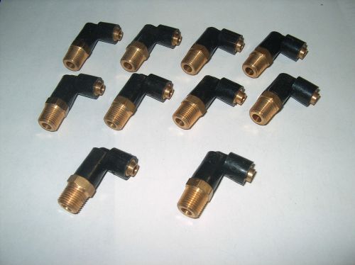 Lot of 10 aro 90 deg pneumatic  fitting 1/8 npt x 4mm * new * for sale