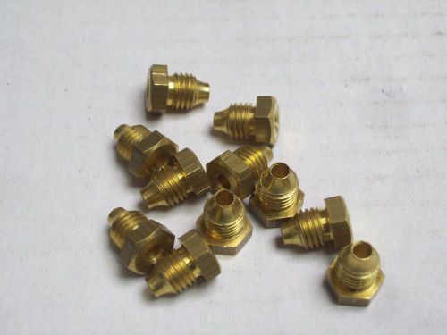 (10) 6100X2 BRASS THREADED SLEEVE TUBING NUT TUBE FITTING 1/8&#034; WEATHERHEAD