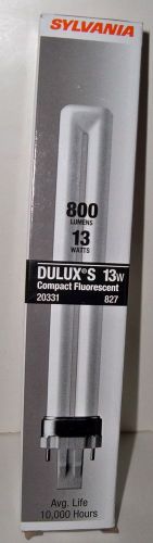 SYLVANIA DULUX S 13W COMPACT FLUORESCENT CF13DS /827 20331