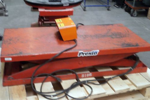 Presto 1000 .lbs lift Platform 24x48   , Height  40&#034;      Electric Scissors Lift