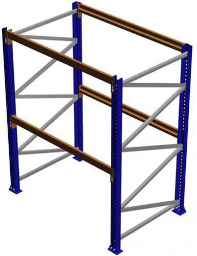 Pallet Rack Starter Bay- 8&#039; x 42&#034; x 8&#039;-2 beam levels