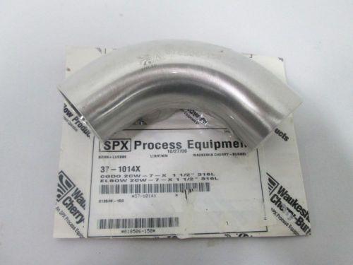 NEW WAUKESHA 37-1014X 1-1/2IN 90DEG SANITARY ELBOW STAINLESS D290452