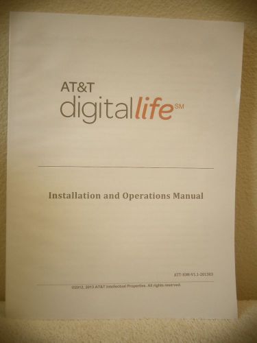 AT&amp;T Digital Life Installation &amp; Operations Manual - New