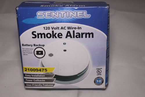 SENTINEL SMOKE ALARM HARD-WIRED 120V WITH 9V BATTERY BACK-UP