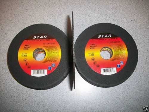 4-1/2&#034; X 1/16&#034; X 7/8&#034; TYPE 41 METAL CUT OFF WHEELS 25PC