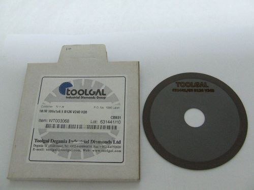 NEW TOOLGAL CBN CUTTING WHEEL 1A1R 100x1x6.5 B126 V240 H20