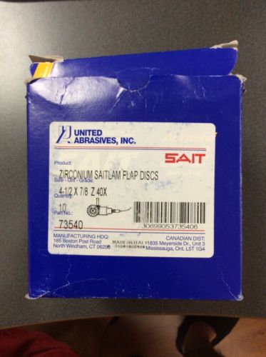 SAIT 73540 4-1/2 x 7/8 Z40x FLAP DISCS - QTY/6