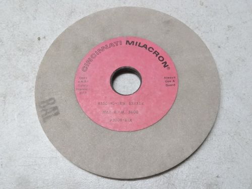 Cincinnati/milacron 8&#034; x 1/4&#034; x 1-1/4&#034; white grinding wheel 9a60-h6-vrw 3600 rpm for sale