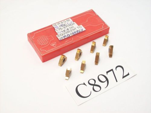 (8) new  carbide threading inserts 16 ir b g 60 p25c lot c8972 for sale