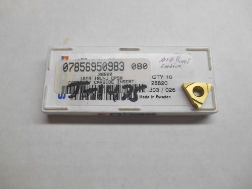 SECO CARBIDE INSERTS , 16ER 18UNJ , CP50 , 7 INSERTS