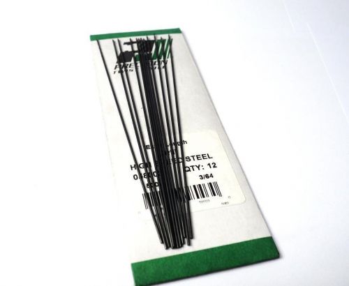 24 NEW PIECES!! PRECISION TWIST DRILL 058003 BLACK OXIDE HSS EXTRA LENGTH