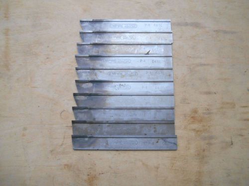 EMPIRE P-4 , C-6 TC CARBIDE TIPPED PARTING BLADES , LOT OF 10