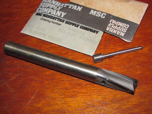 BRAND NEW INTERCHANGABLE COUNTERBORE , 15/32&#034; DIAMETER WITH ( 2 ) 1/4&#034; PILOT