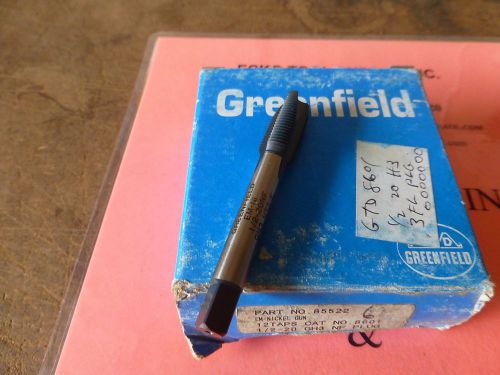 SPIRAL POINT TAP 1/2-20 HIGH SPEED EM NICKEL SERIES GREENFIELD JAPAN NEW $9.75