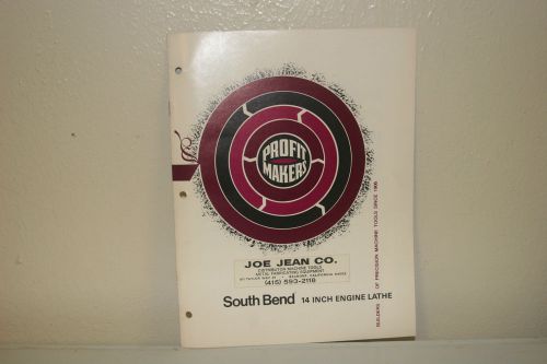 SOUTH BEND LATHE 14 &#034; SALES BROCHURE