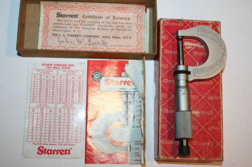 Starrett 230XRL 0-1 inch Range Grad Carbide Faces Ratchet Stop Lock Nut