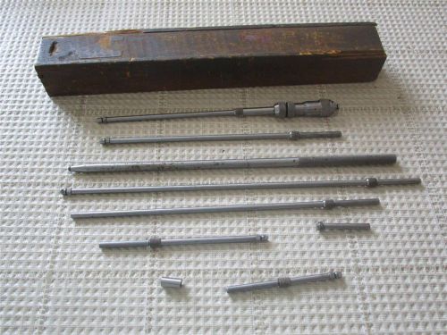 VINTAGE #1218 MILLERS FALLS MACHINIST INSIDE MICROMETER SET IN WOOD BOX