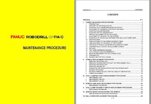 FANUC ROBODRILL a-T14iC Part Replacement Guide