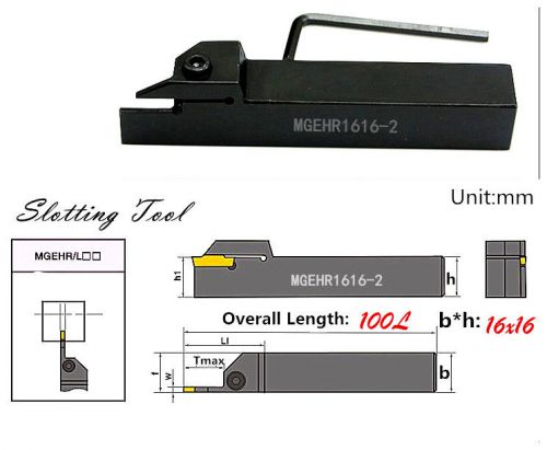 MGEHR1616-2 16? 100mm  Parting Slotting Tool Holder For External Grooving Lathe