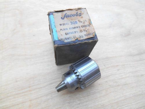 JACOBS 30B DRILL CHUCK , 1/2&#034;-20 MOUNT , 0-5/16&#034; , NOS.