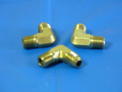 Parker 90 deg elbow fitting #6 male JIC x  1/4 ’’ M NPT thread (PKG of 16)