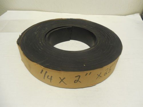 NEW NO NAME BLACK RUBBER DURO NEOPRENE 1/4&#034;x 2&#034;x 25&#039; ft length