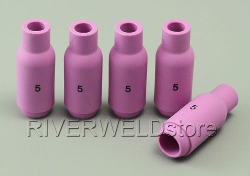 10N49 5# TIG Alumina Cermic Cup Nozzle, TIG Torch  DB PTA WP17,18 26 Series, 5PK