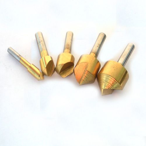 5pcs hcs chamfering device drill bit 90° end mill cutter bit countersink set for sale